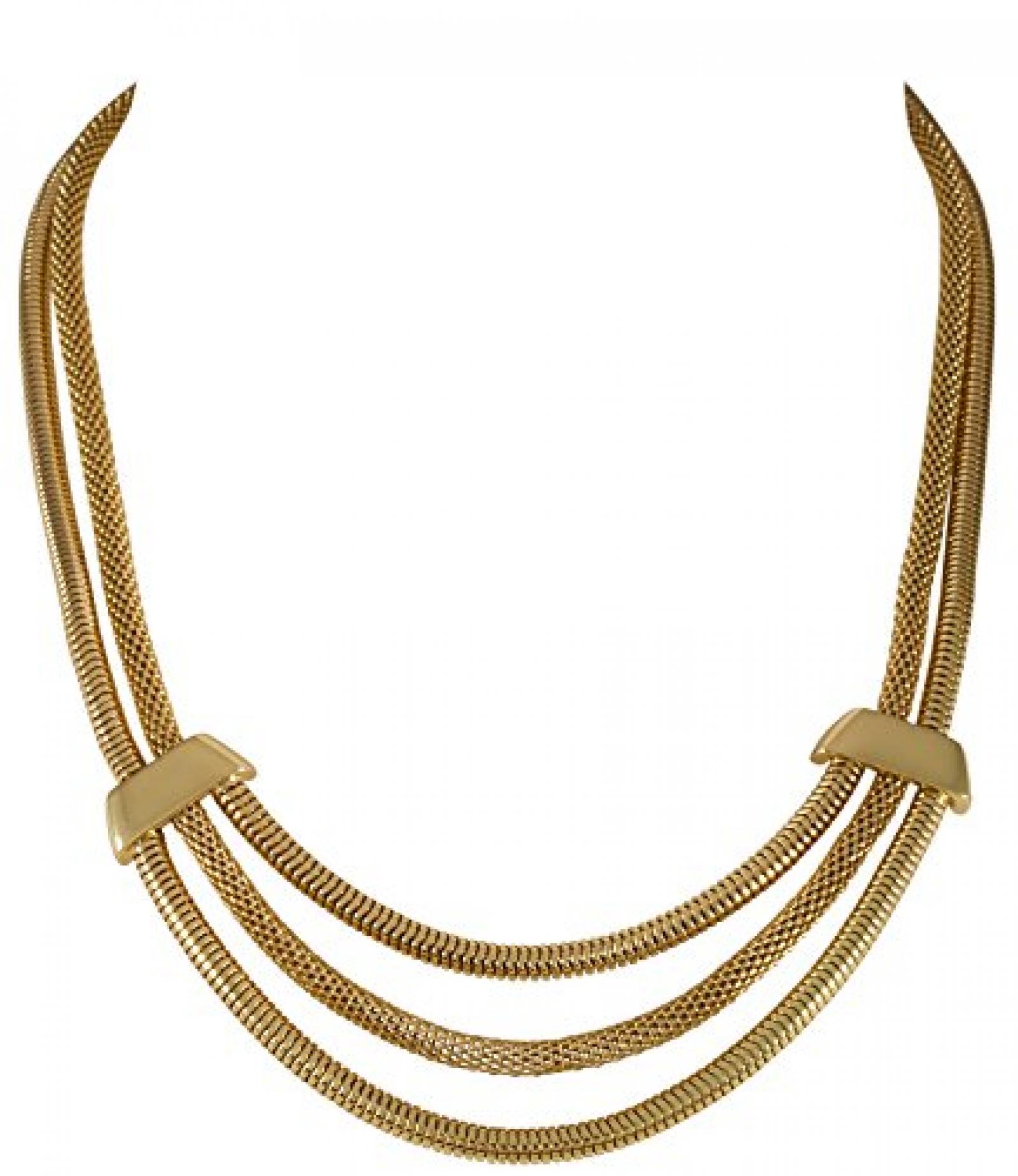 SIX "Rusty Orange" goldene Statement Kette aus Snake-Chains (380-965) 